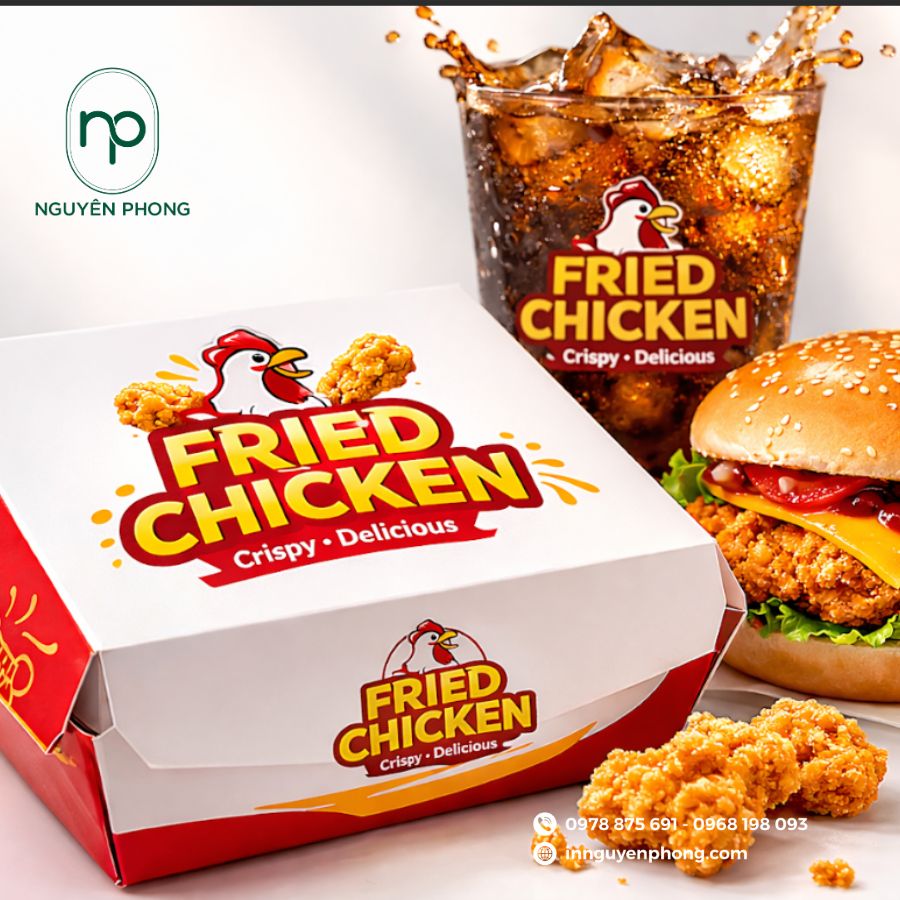 In hộp đựng gà 